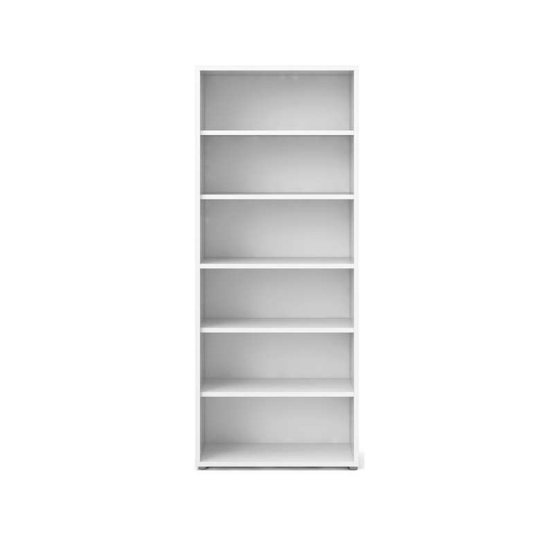 Bibliothèque 5 tablettes décor blanc Bibliothèque 5 tablettes décor blanc