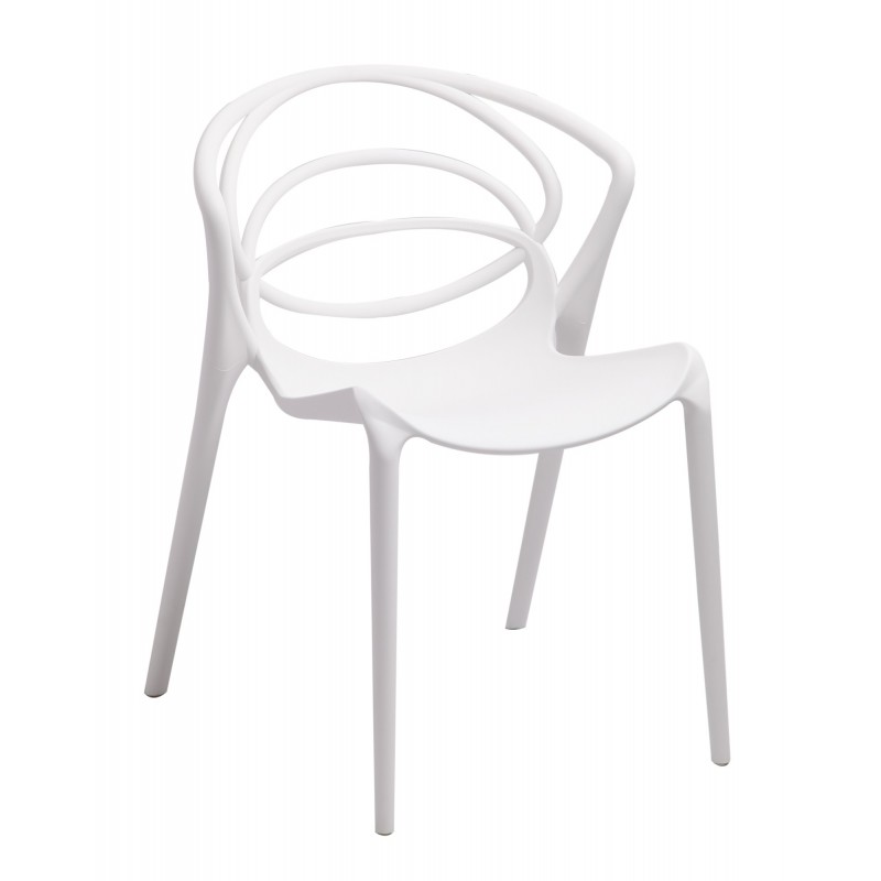Lot 4 chaises de designers confort blanches