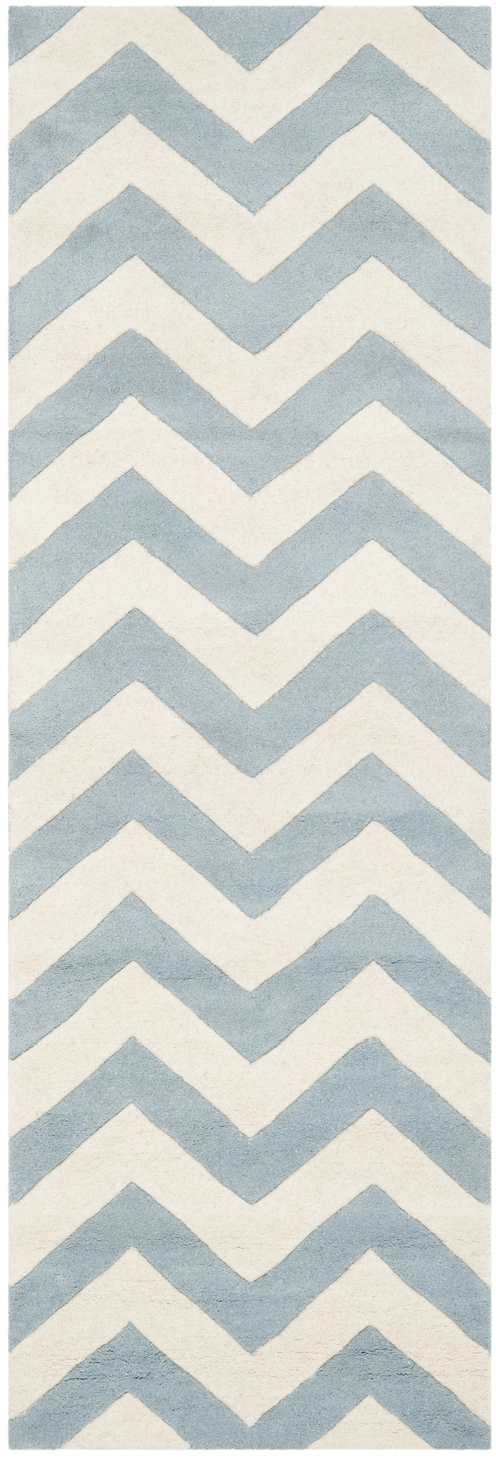 Tapis de salon interieur en bleu & ivoire, 69 x 213 cm Tapis de salon interieur en bleu & ivoire, 69 x 213 cm