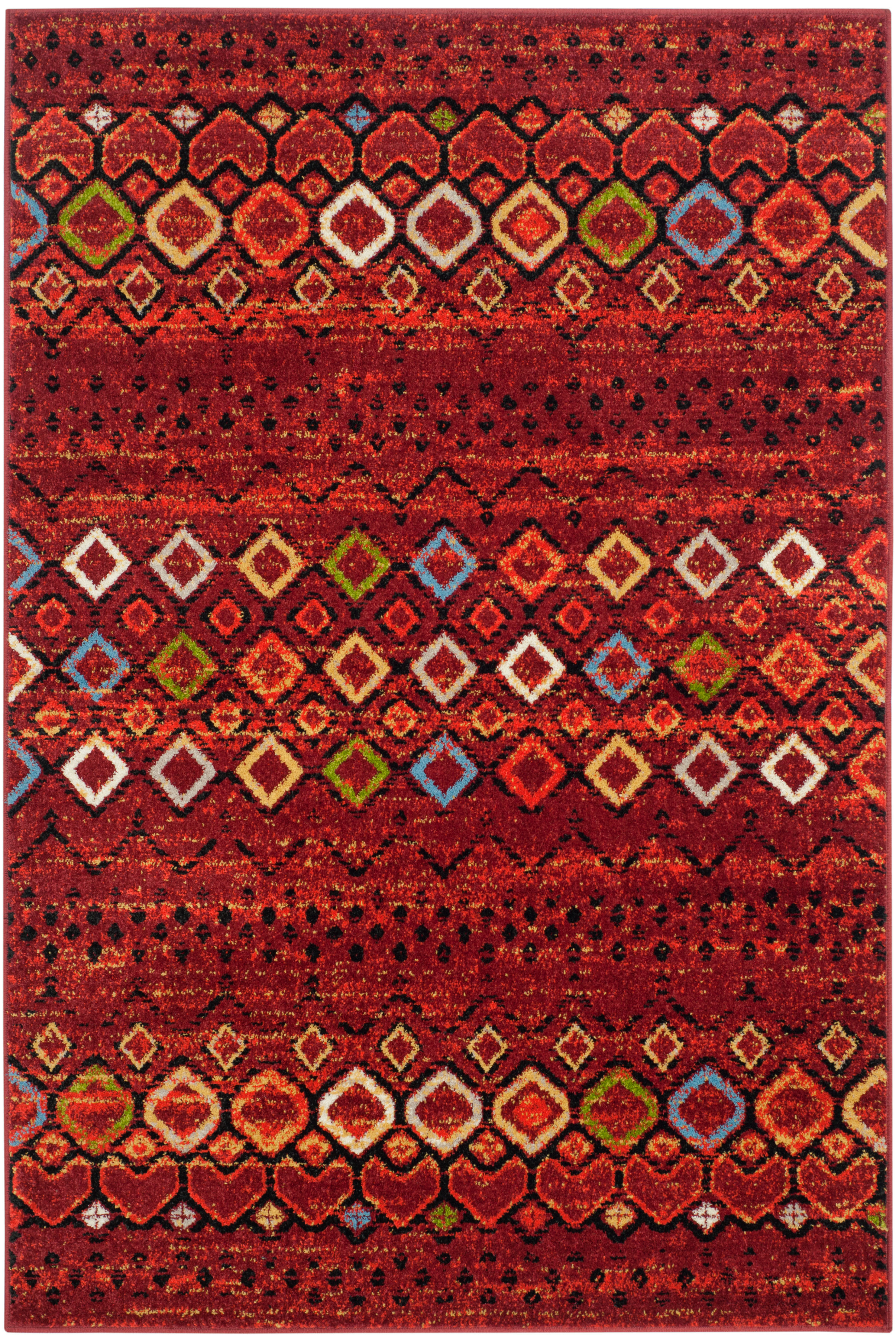Tapis de salon contemporain terracotta et multicolore 120x180 Tapis de salon contemporain terracotta et multicolore 120x180