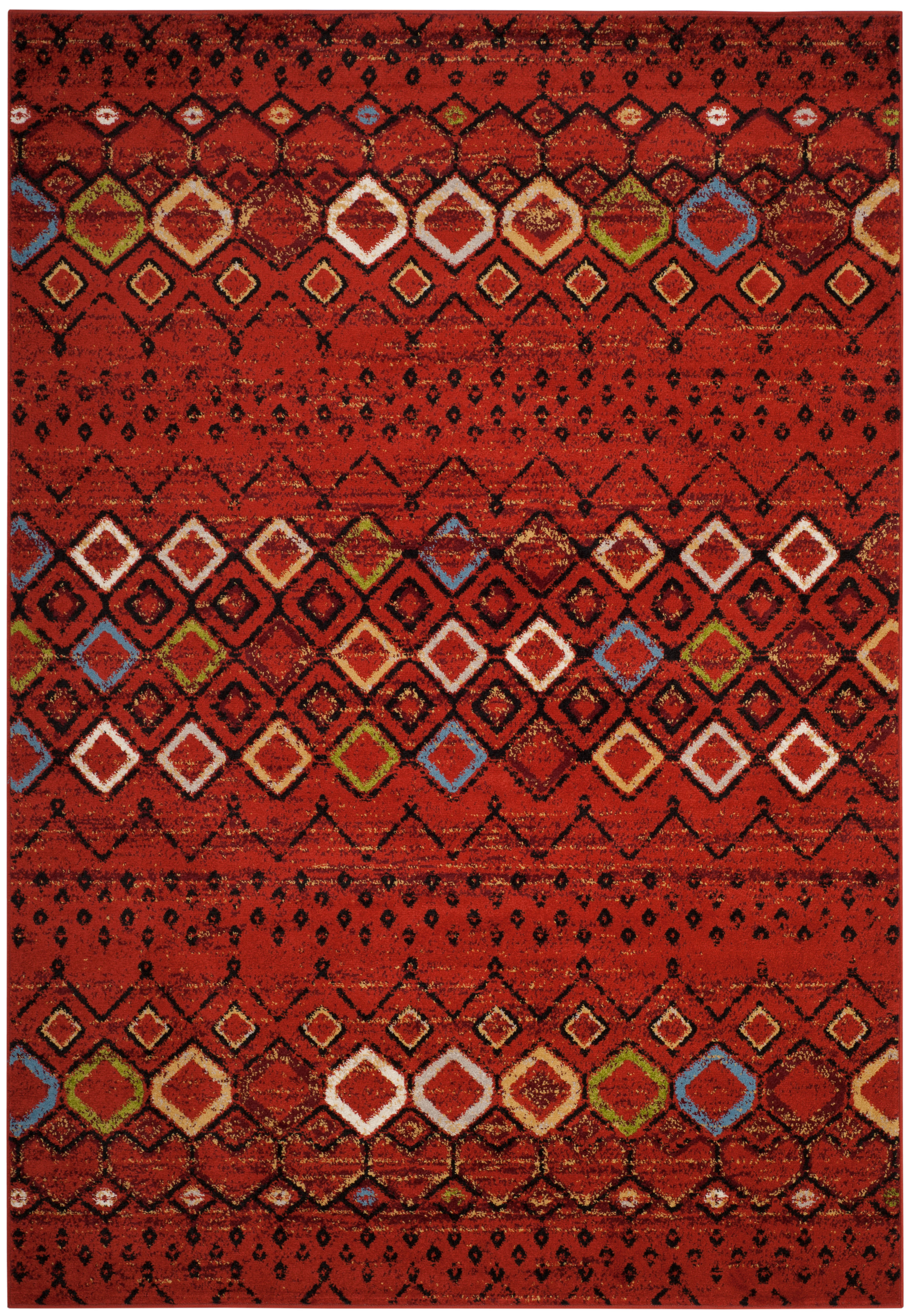 Tapis de salon interieur en terracotta red & multi, 201 x 279 cm Tapis de salon interieur en terracotta red & multi, 201 x 279 cm
