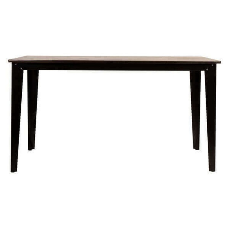 Table repas marron en bois et acier Table repas marron en bois et acier