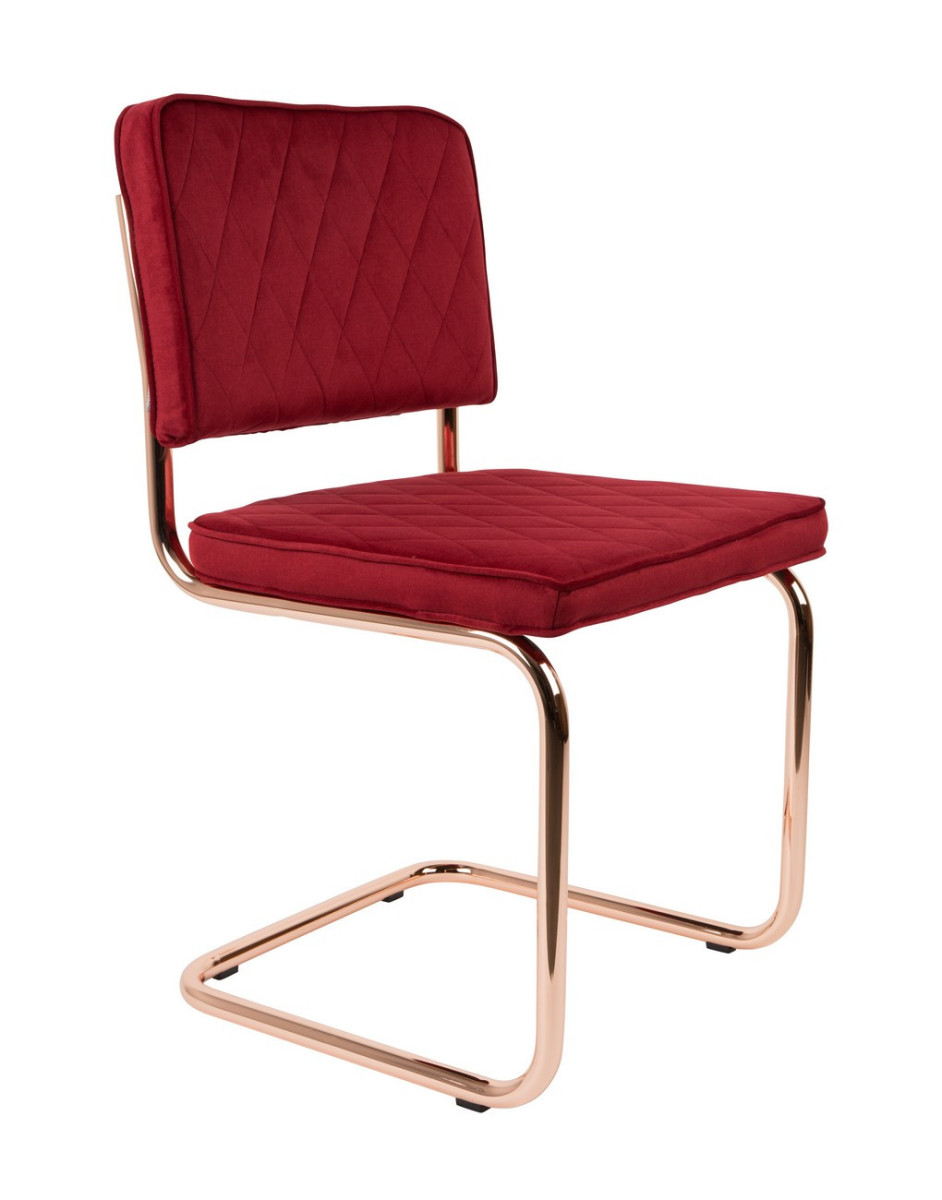 Chaise en tissu rouge royal Chaise en tissu rouge royal