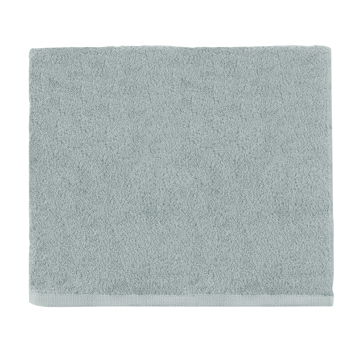 Serviette invité unie en coton gris Plume 30x50