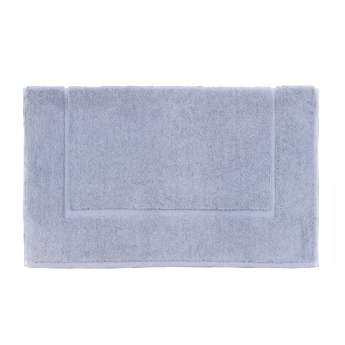 Tapis de bain uni en coton bleu Horizon 60x60