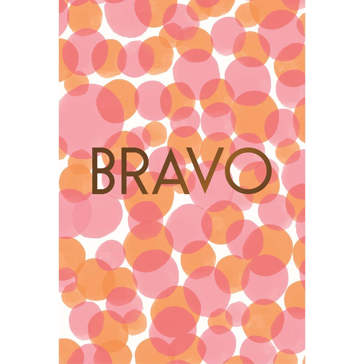Carte de voeux bravo imprimé rose orange (photo) Carte de voeux bravo imprimé rose orange