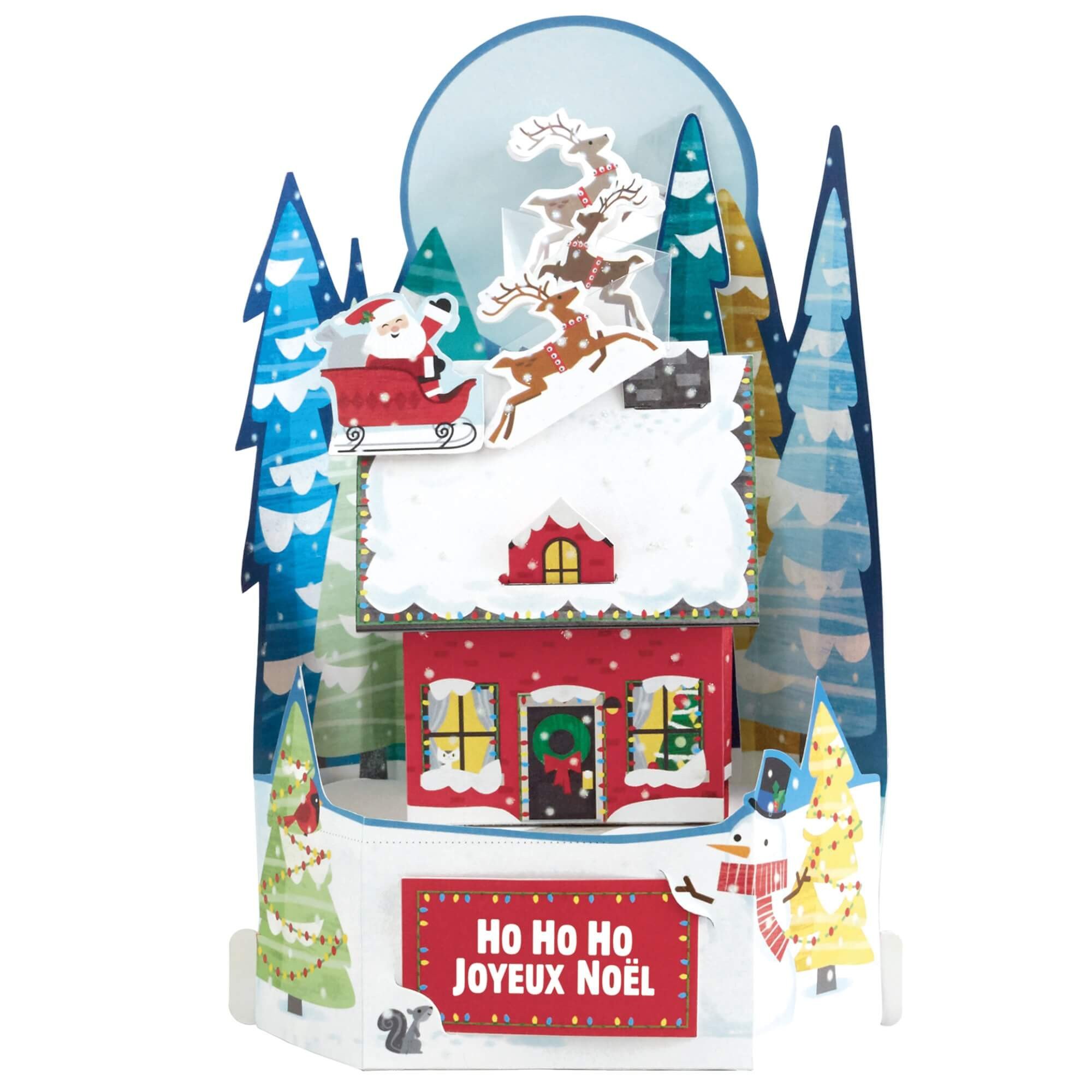 Carte de voeux noël pop-up 3d père noël Carte de voeux noël pop-up 3d père noël
