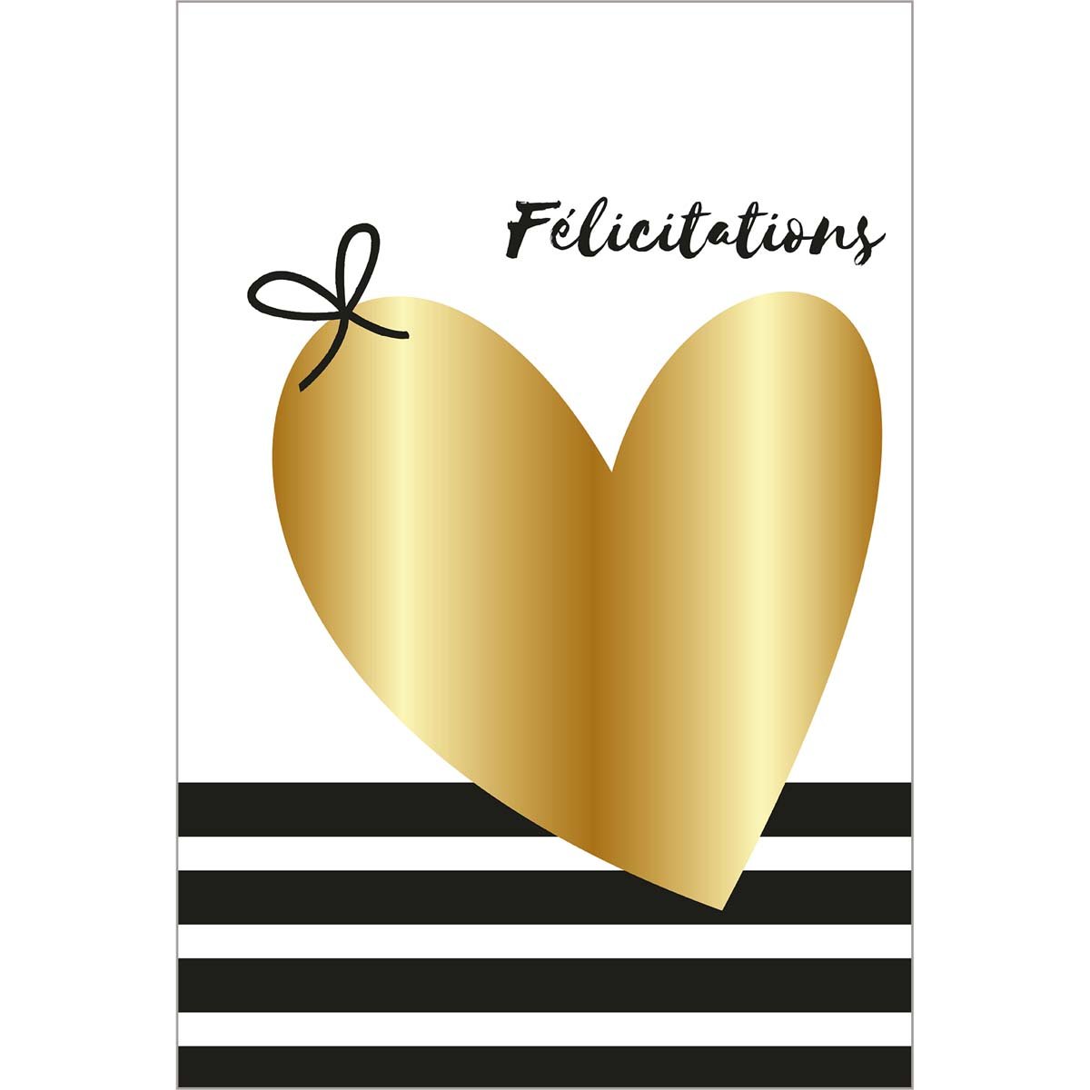 Carte de voeux félicitations coeur or (photo) Carte de voeux félicitations coeur or