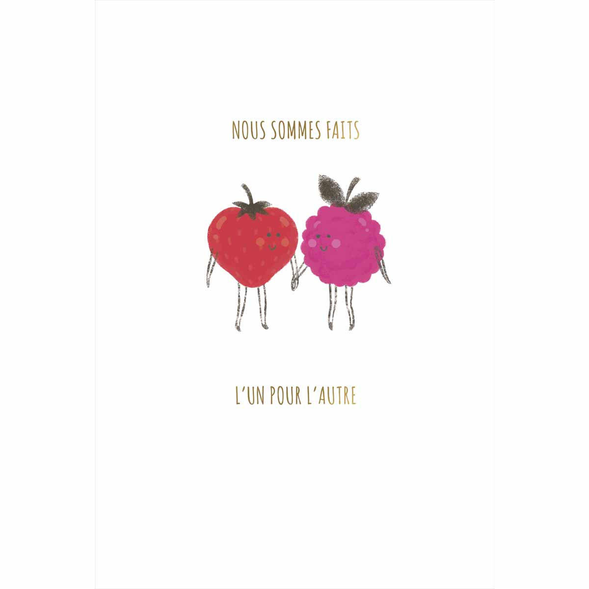 Carte de voeux couple de fruits (photo) Carte de voeux couple de fruits