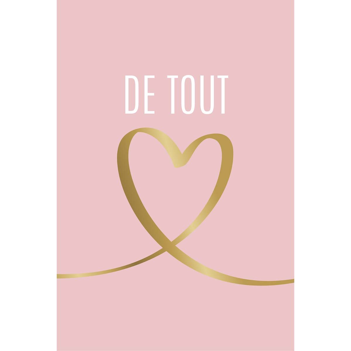 Carte de voeux de tout coeur or (photo) Carte de voeux de tout coeur or