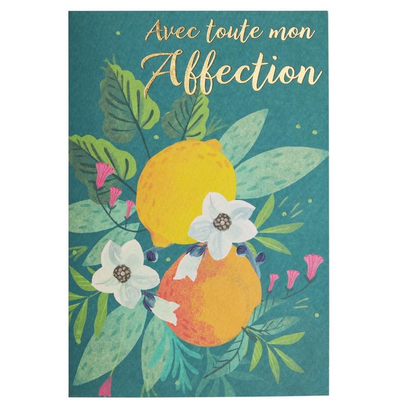 Carte de voeux avec toute mon affection (photo) Carte de voeux avec toute mon affection