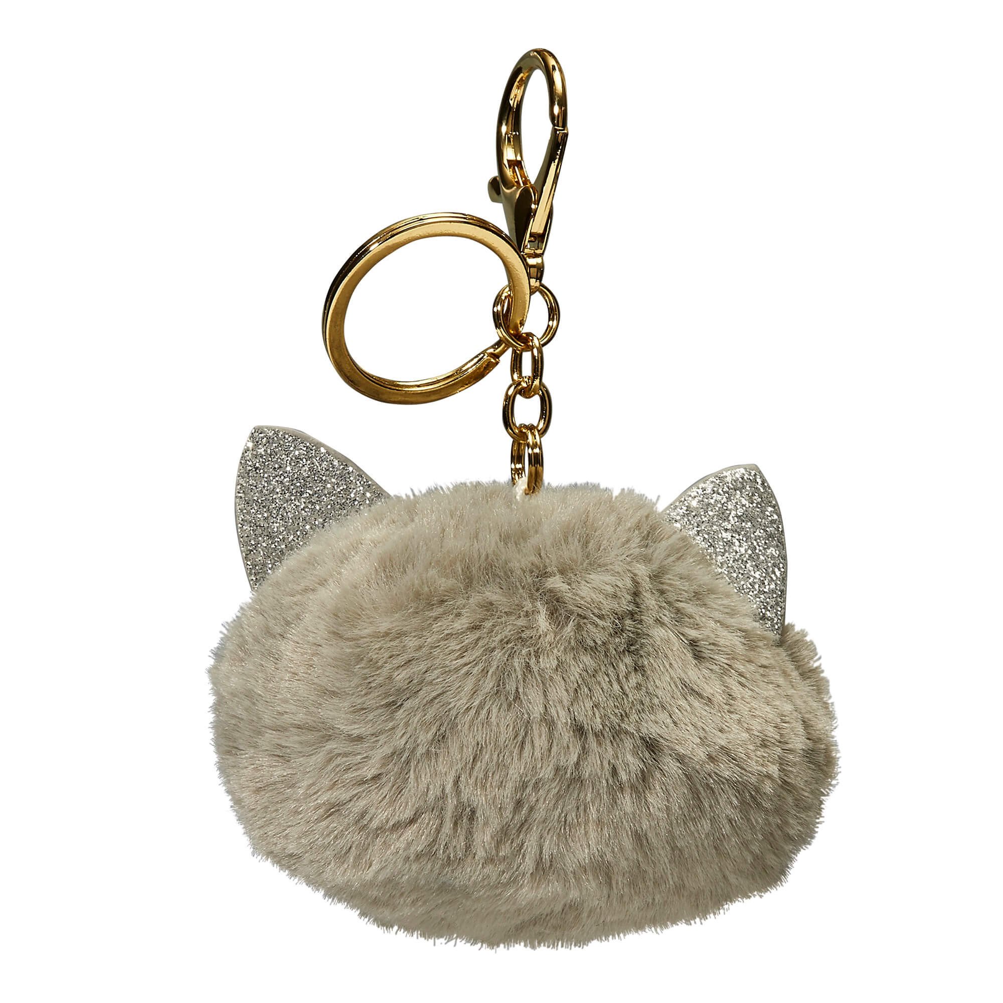 Porte-clés peluche chat gris Porte-clés peluche chat gris
