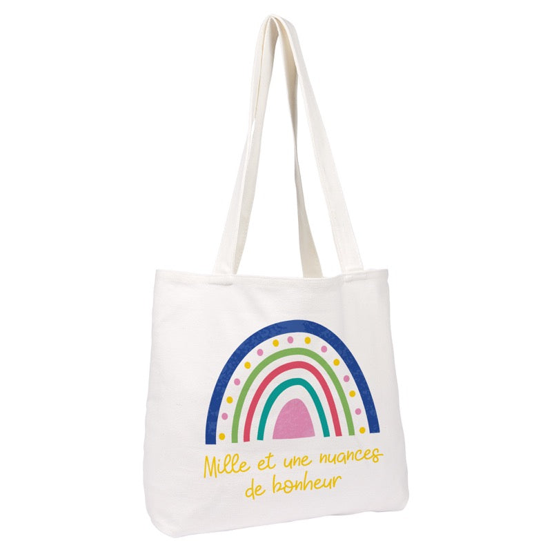 Tote bag coton arc-en-ciel Tote bag coton arc-en-ciel