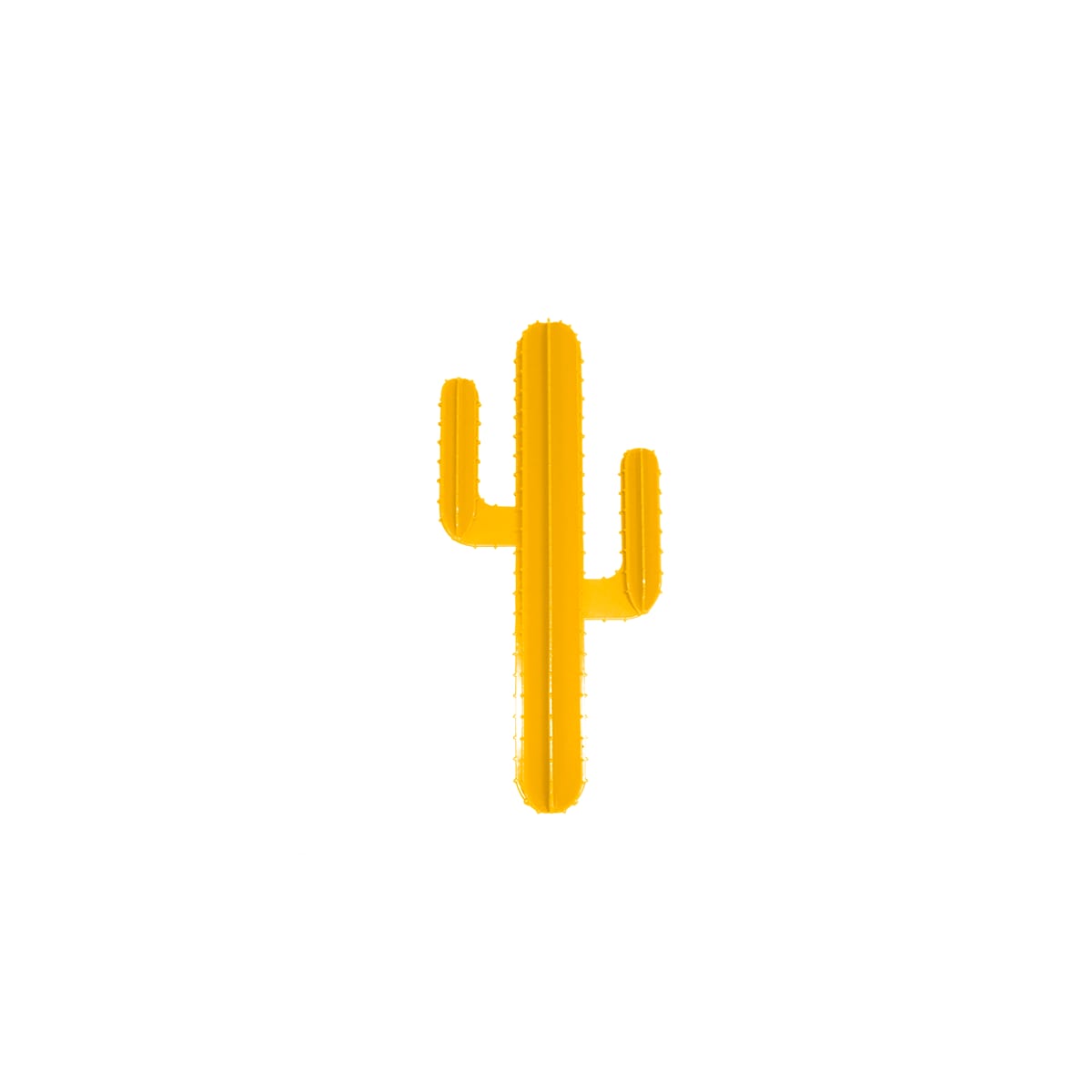 Cactus mural en aluminium jaune H50cm Cactus mural en aluminium jaune H50cm