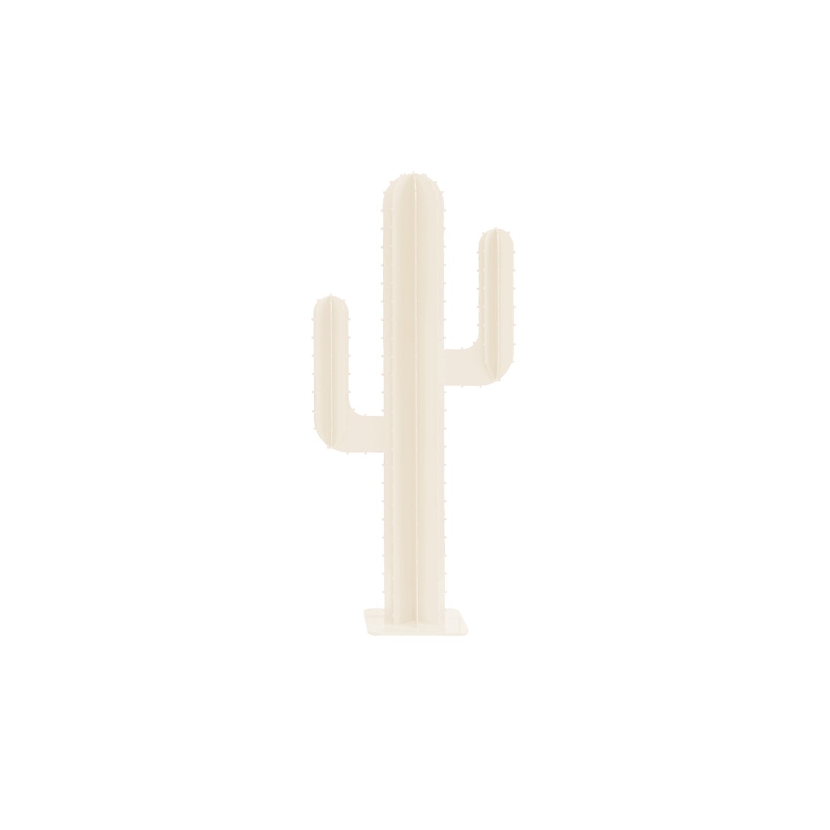 Cactus 2 branches mini en aluminium blanc H30cm (photo) Cactus 2 branches mini en aluminium blanc H30cm