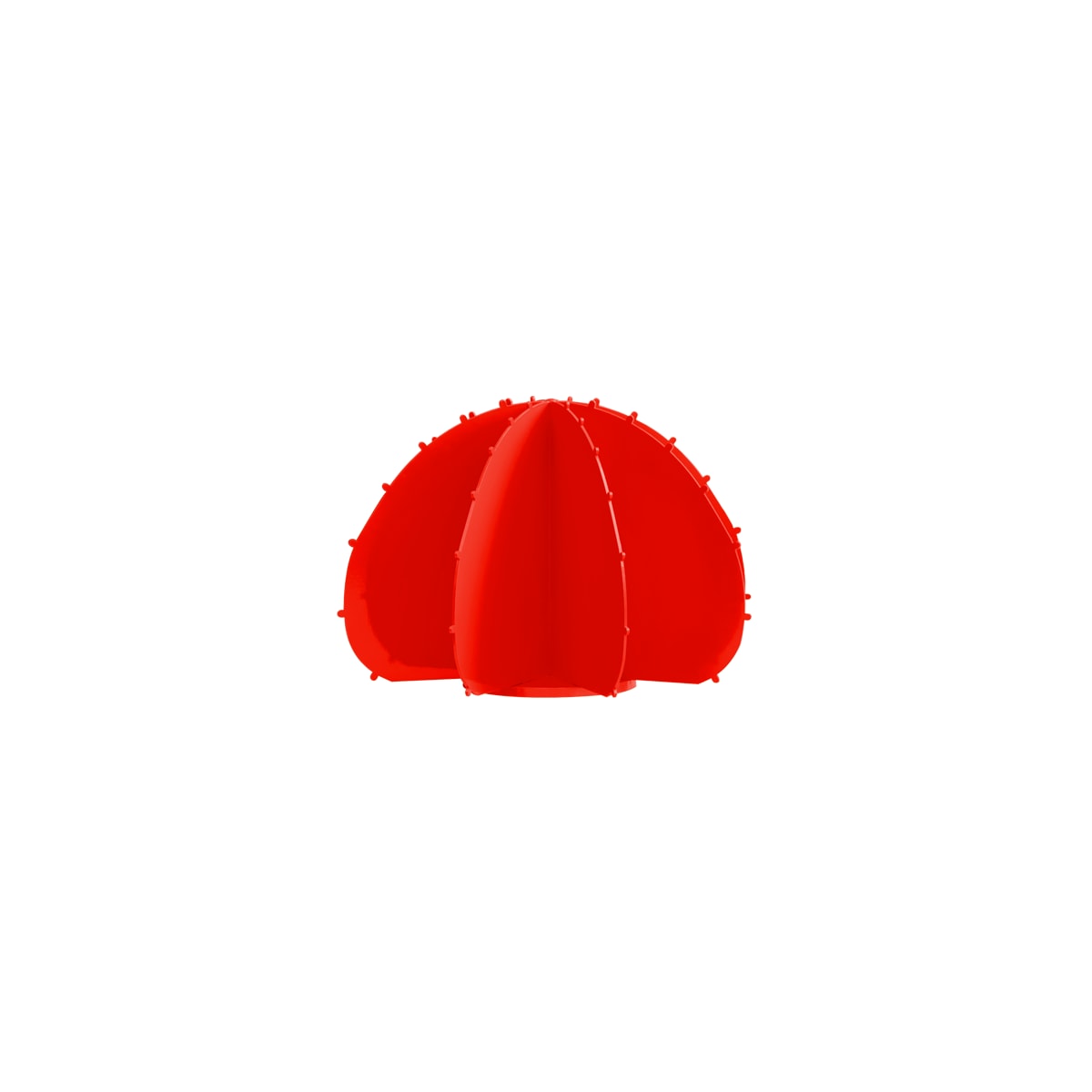 Cactus boule mini en aluminium rouge D22cm (photo) Cactus boule mini en aluminium rouge D22cm