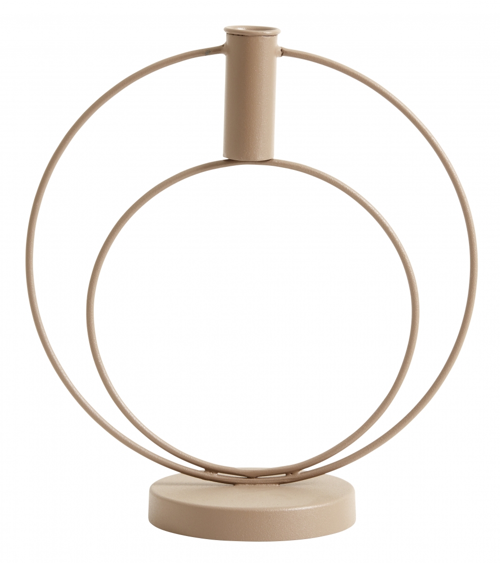 Bougeoir en métal beige H25cm Bougeoir en métal beige H25cm