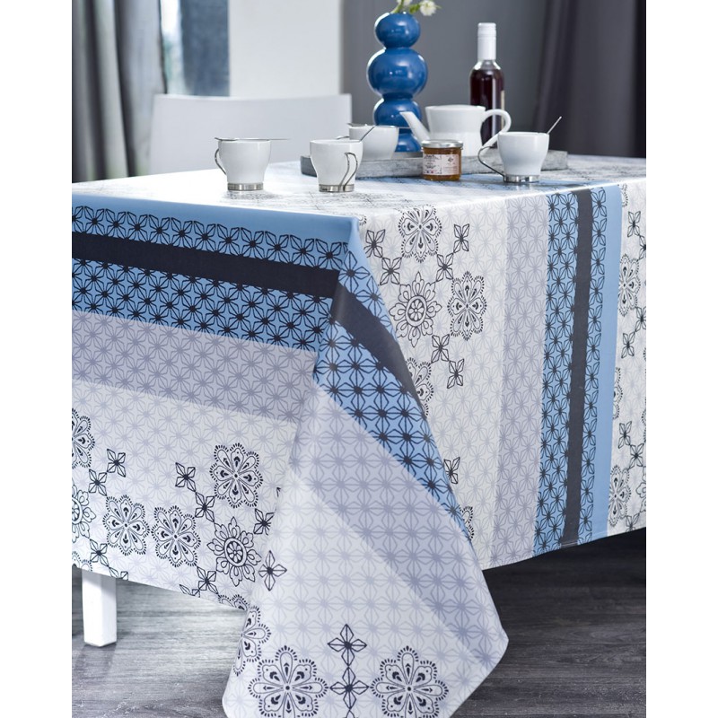Nappe en coton enduit PVC encre 160x200 cm (photo) Nappe en coton enduit PVC encre 160x200 cm