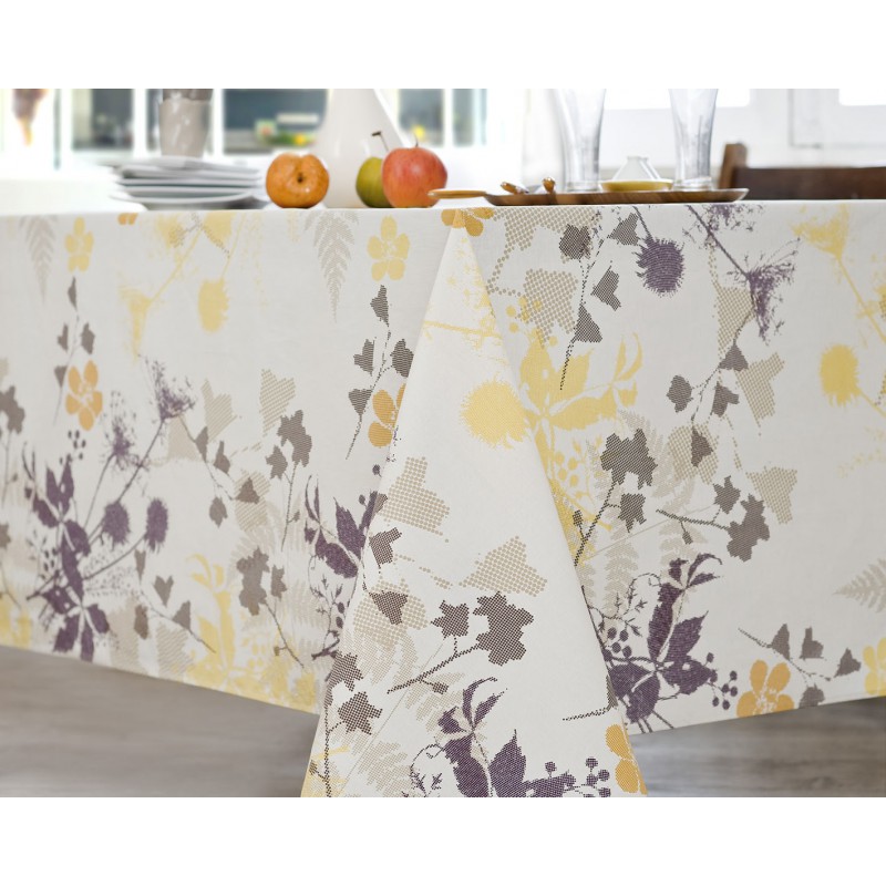 Nappe en coton enduit acrylique citron 160x250 cm Nappe en coton enduit acrylique citron 160x250 cm
