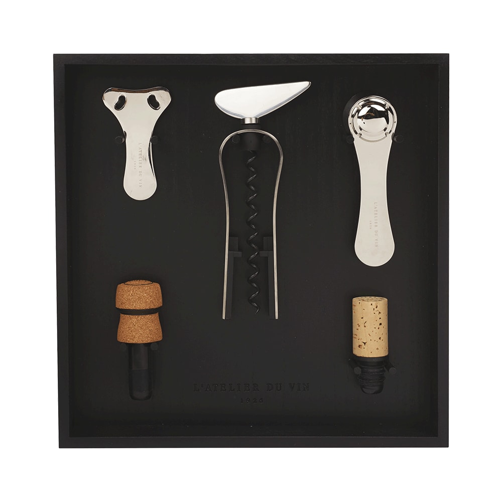 Coffret Sommelier chevalet bois noir Coffret Sommelier chevalet bois noir