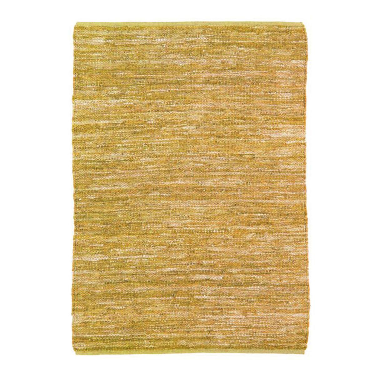 Tapis en cuir tressé jaune 120x170 Tapis en cuir tressé jaune 120x170