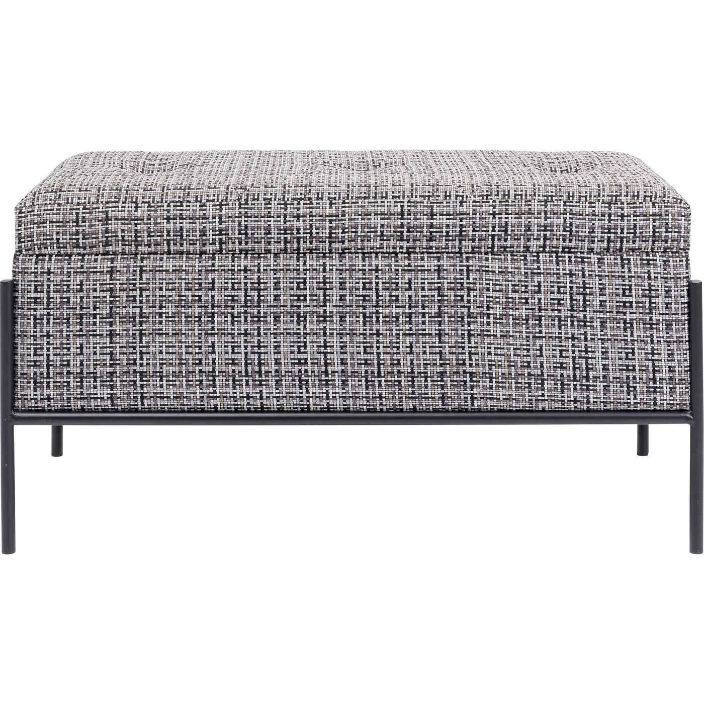 Banc 1 place avec coffre de rangement blanc et noir