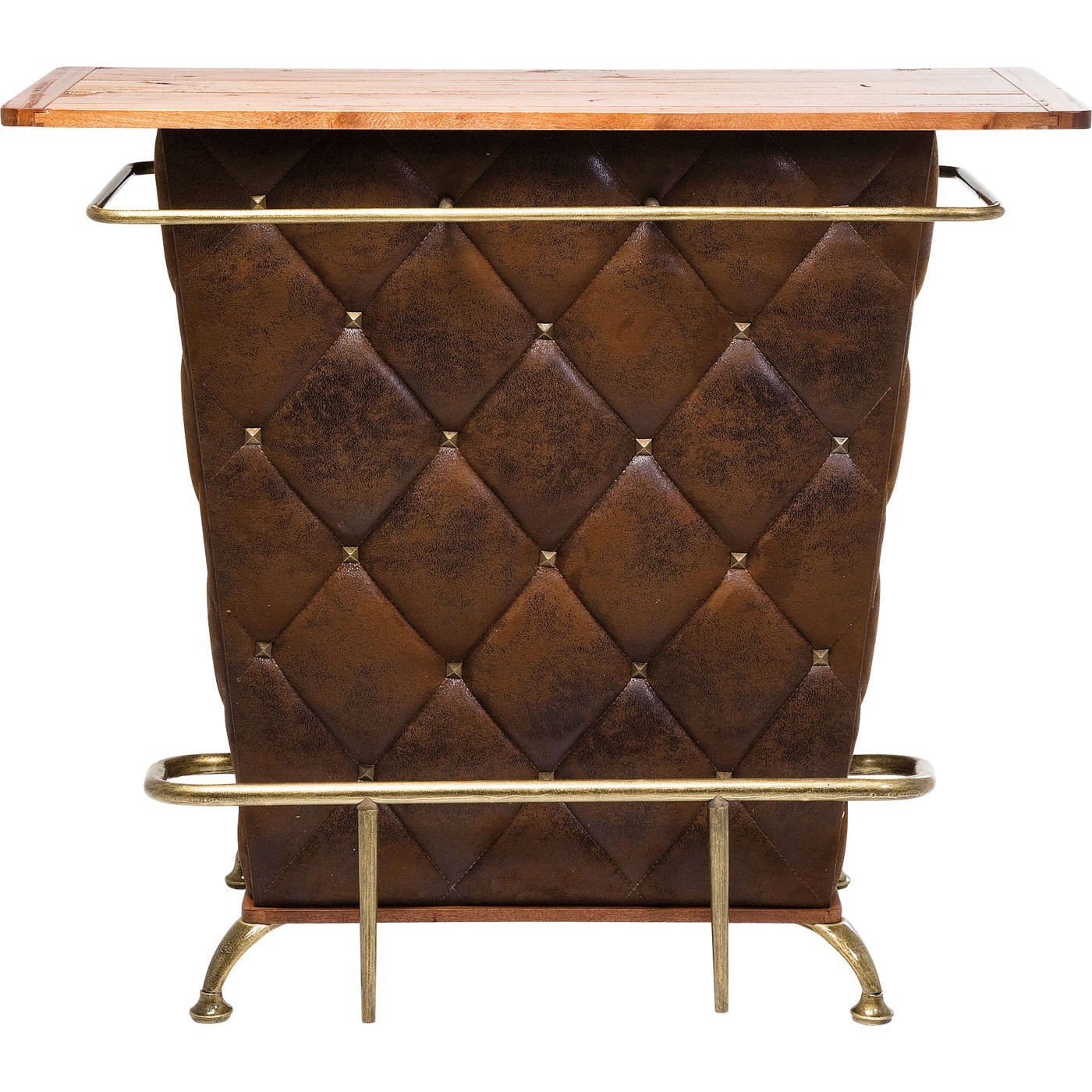 Bar vintage marron et acier doré Bar vintage marron et acier doré