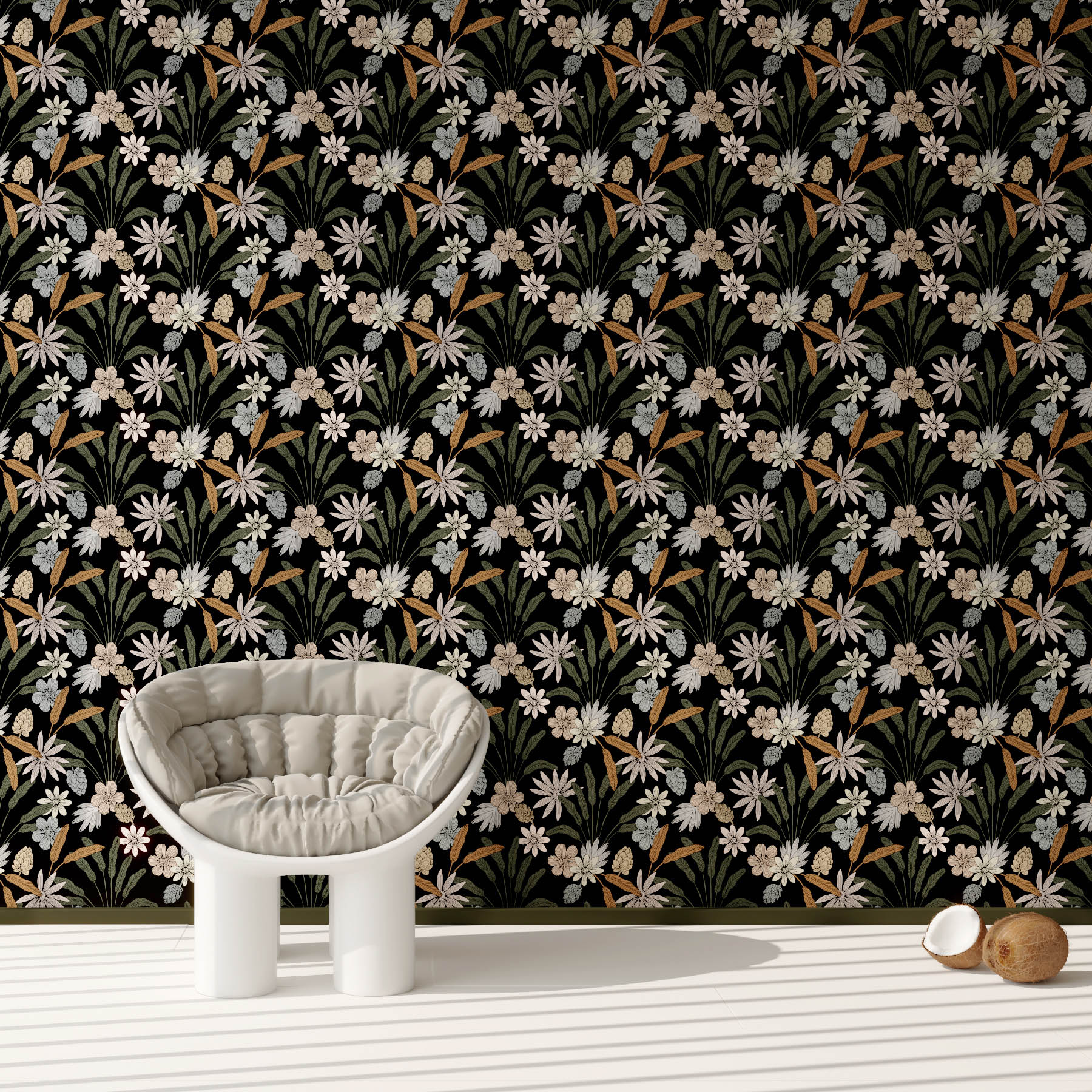 Rouleau de papier peint imprimé fleuri Rouleau de papier peint imprimé fleuri