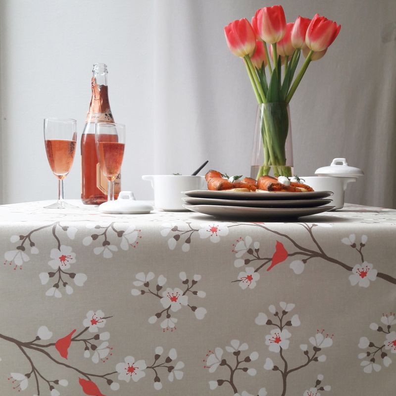 Nappe enduite carrée 120 x 120 cm taupe