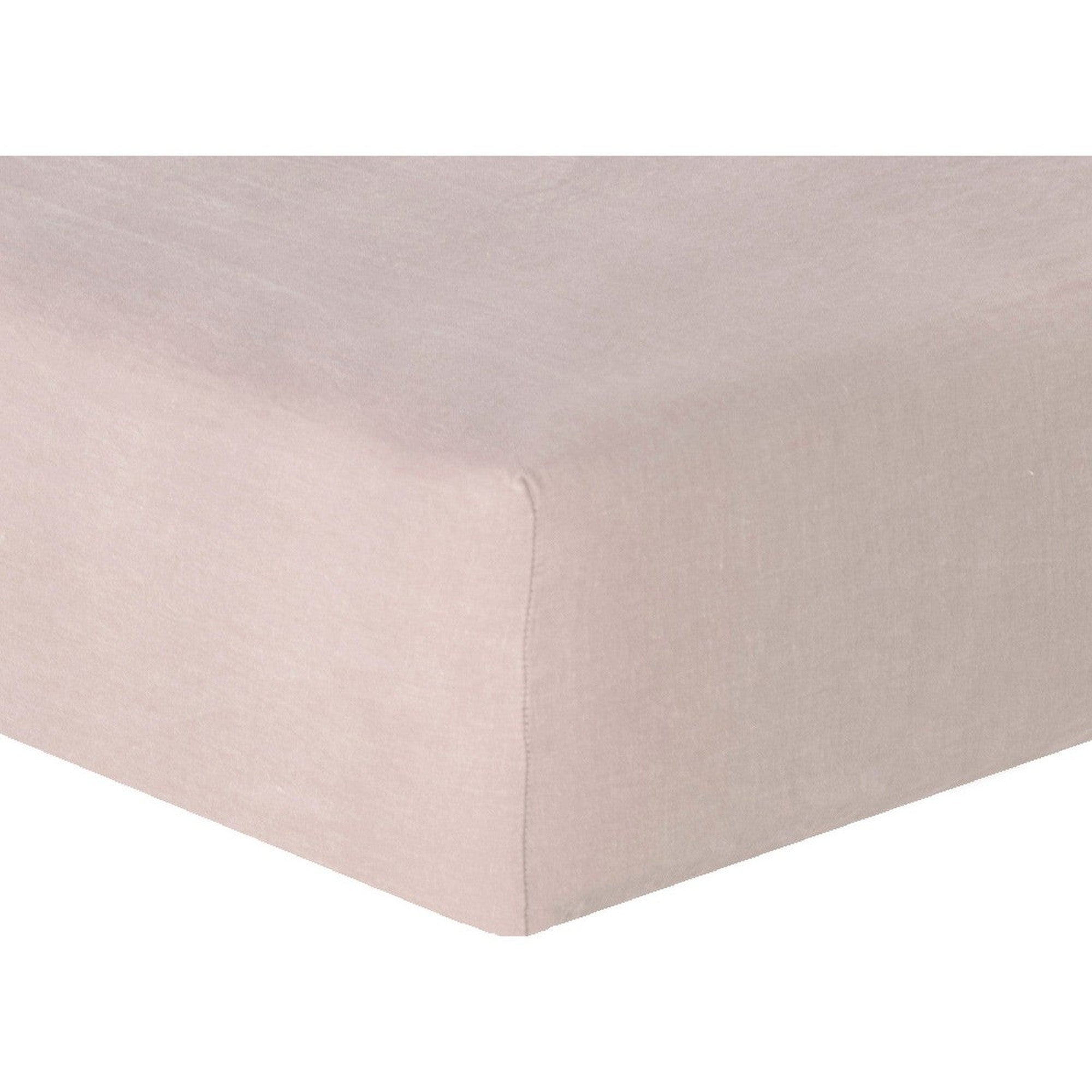 Drap housse en lin lavé 140x190x30 Vieux rose Drap housse en lin lavé 140x190x30 Vieux rose