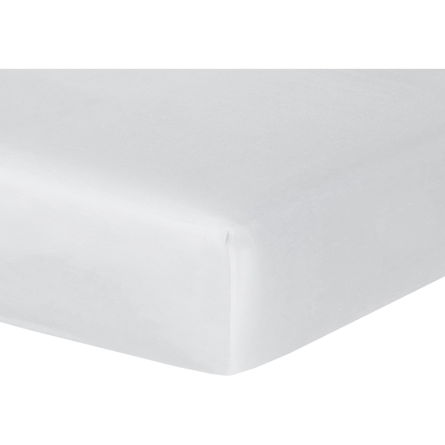 Drap housse en satin de coton 140x190x30 Blanc Drap housse en satin de coton 140x190x30 Blanc
