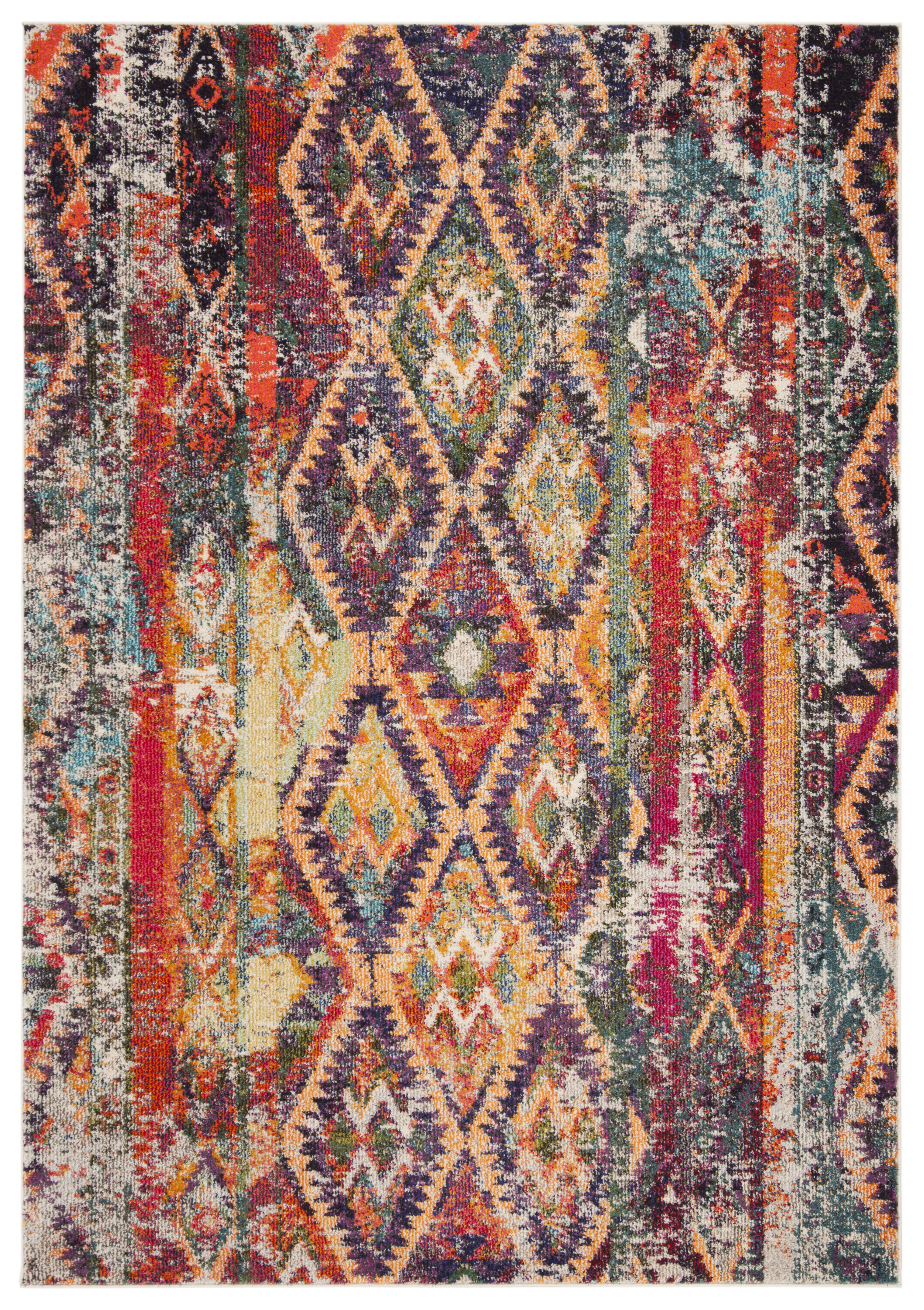 Tapis de salon contemporain violet et orange 154x231 Tapis de salon contemporain violet et orange 154x231