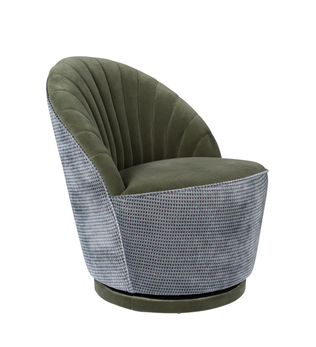 Fauteuil en velours vert kaki Fauteuil en velours vert kaki