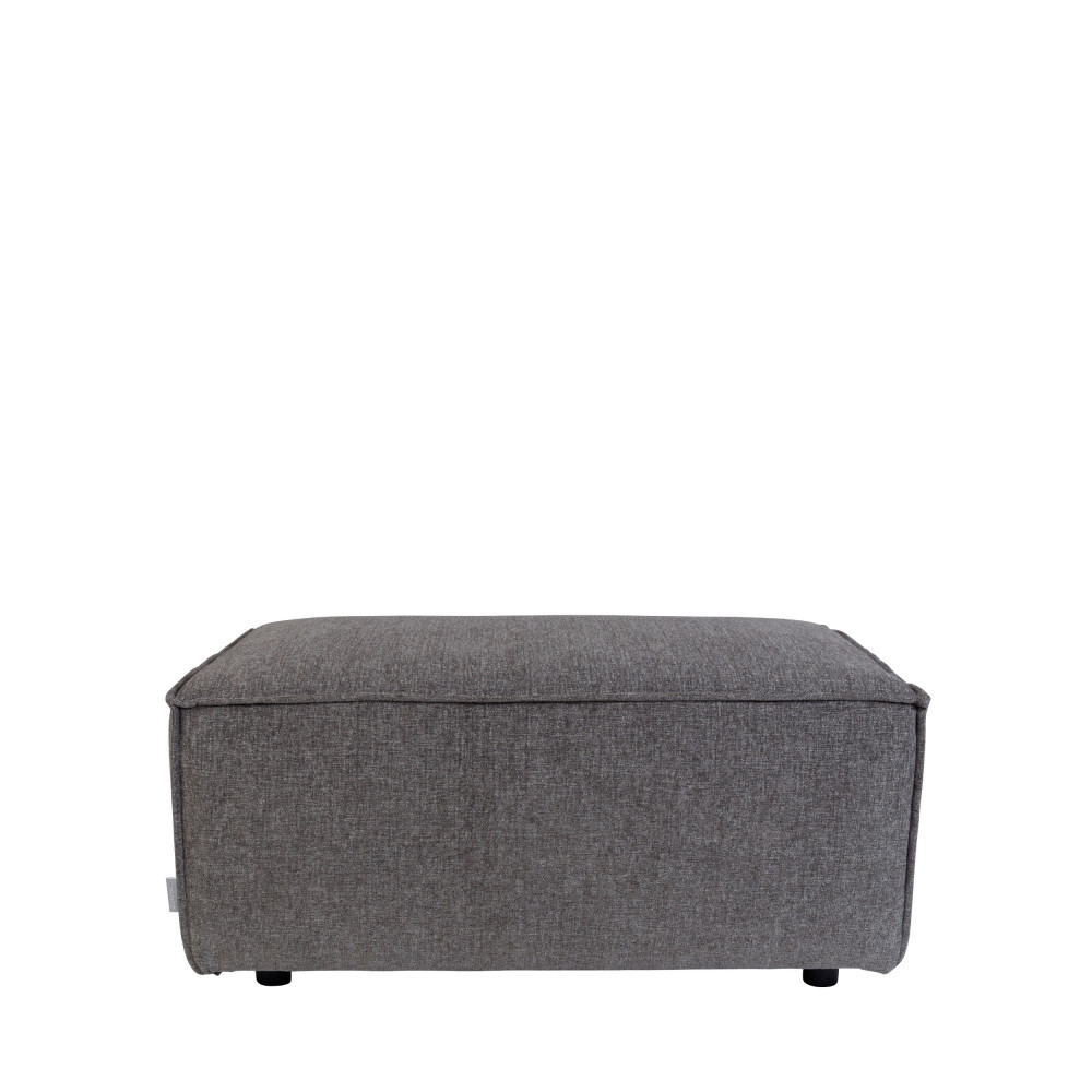Pouf rectangulaire en tissu gris foncé Pouf rectangulaire en tissu gris foncé