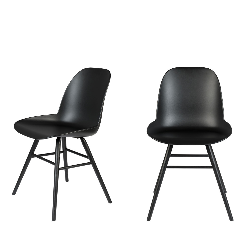 2 chaises résine et bois pieds noirs noir 2 chaises résine et bois pieds noirs noir