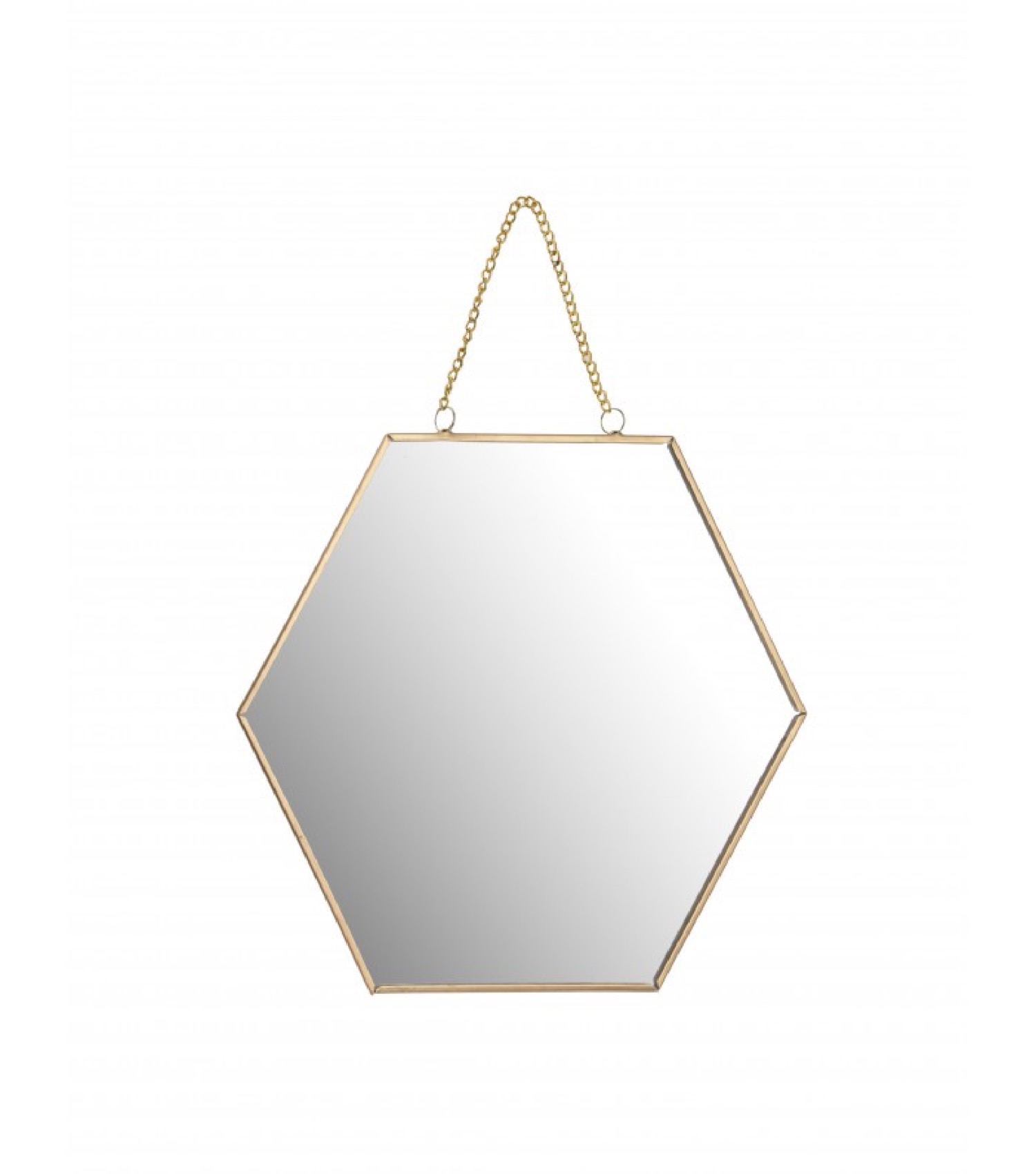 Miroir doré suspendu avec chaînette 20x18 Miroir doré suspendu avec chaînette 20x18
