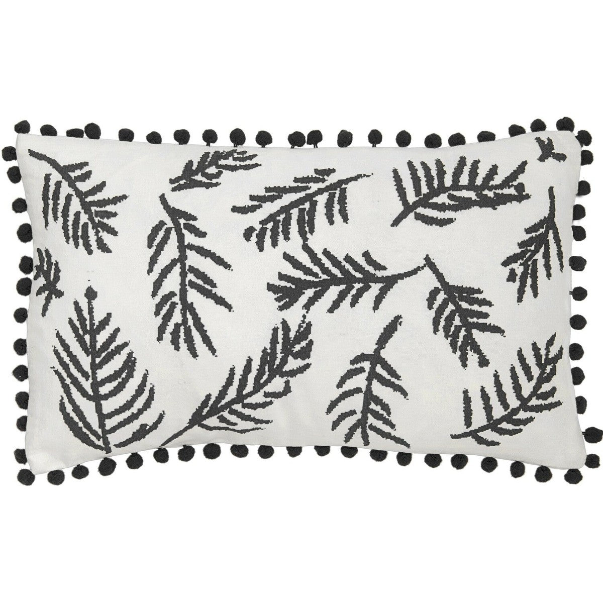 Housse de coussin en coton 50x30 Noir Housse de coussin en coton 50x30 Noir
