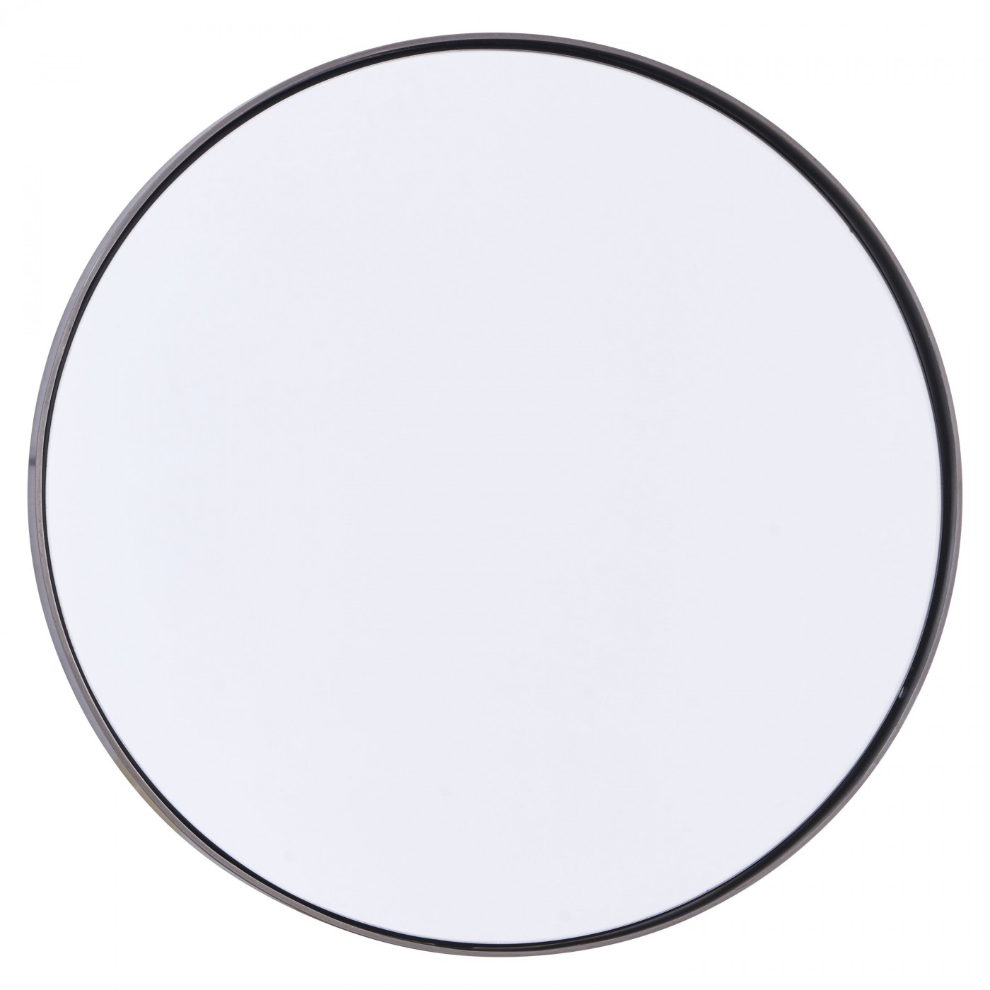 Miroir rond bord noir patiné D40