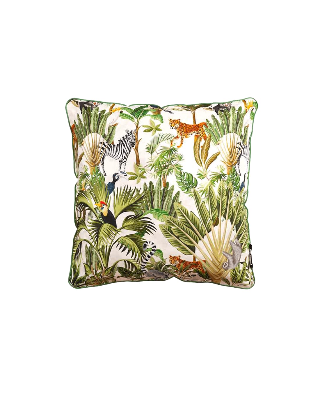 JUNGLE - Coussin garni en velours imprimé 45x45