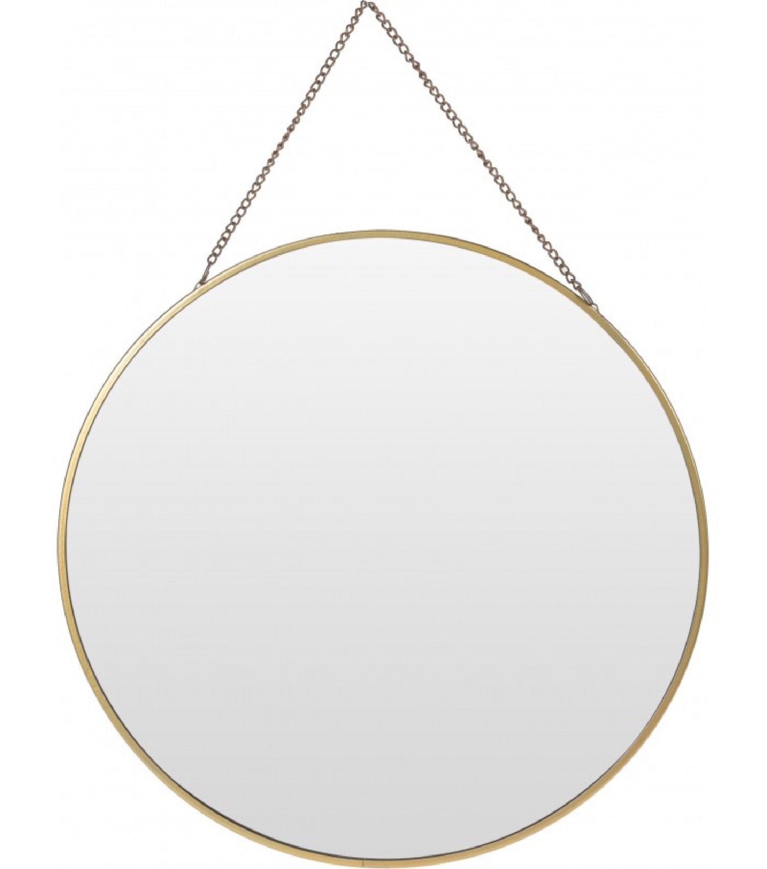 Miroir doré suspendu avec chaînette D29 Miroir doré suspendu avec chaînette D29
