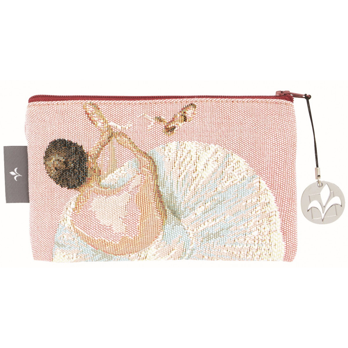 Pochette tapisserie danseuse et chaussons rose 11x17 Pochette tapisserie danseuse et chaussons rose 11x17