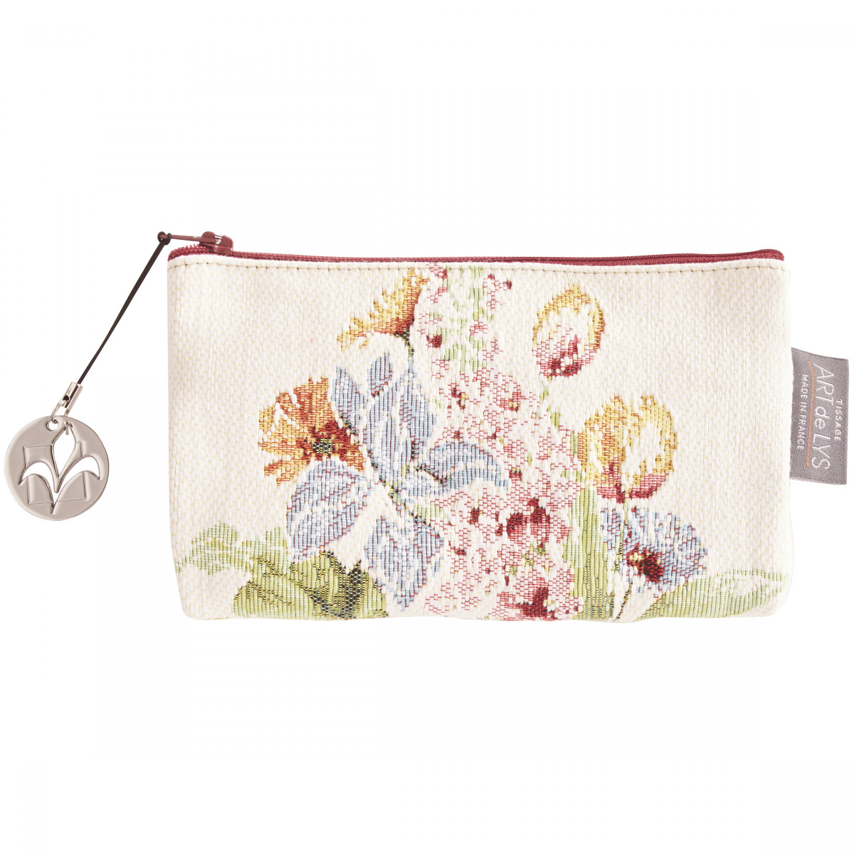 Pochette tapisserie parterre de fleurs blanc 11x17 Pochette tapisserie parterre de fleurs blanc 11x17