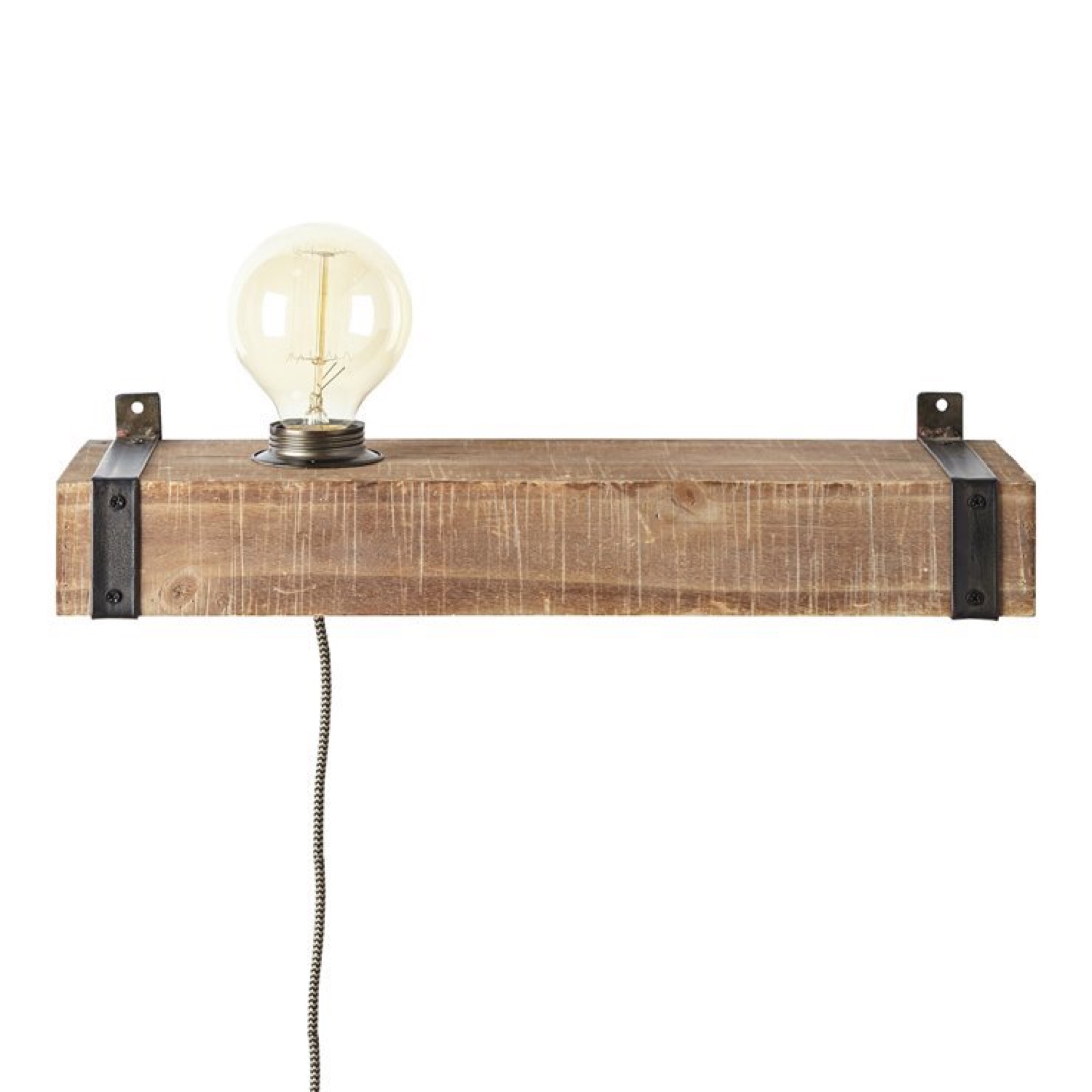 Applique étagère métal et bois L40cm Applique étagère métal et bois L40cm