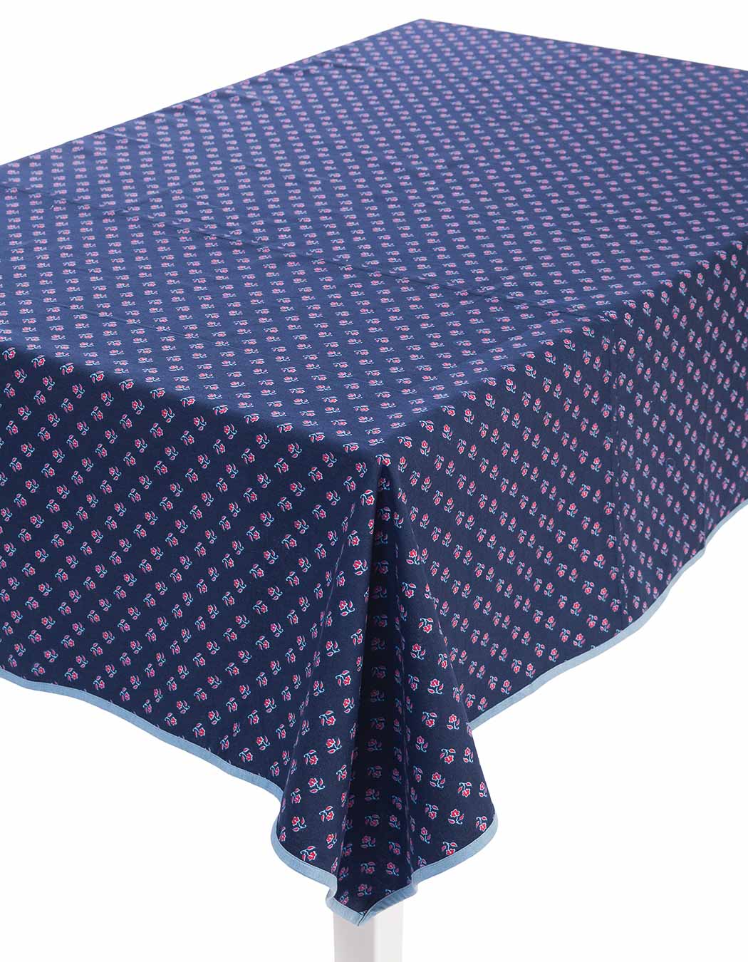 Nappe carrée en coton marine 170 x 170 Nappe carrée en coton marine 170 x 170