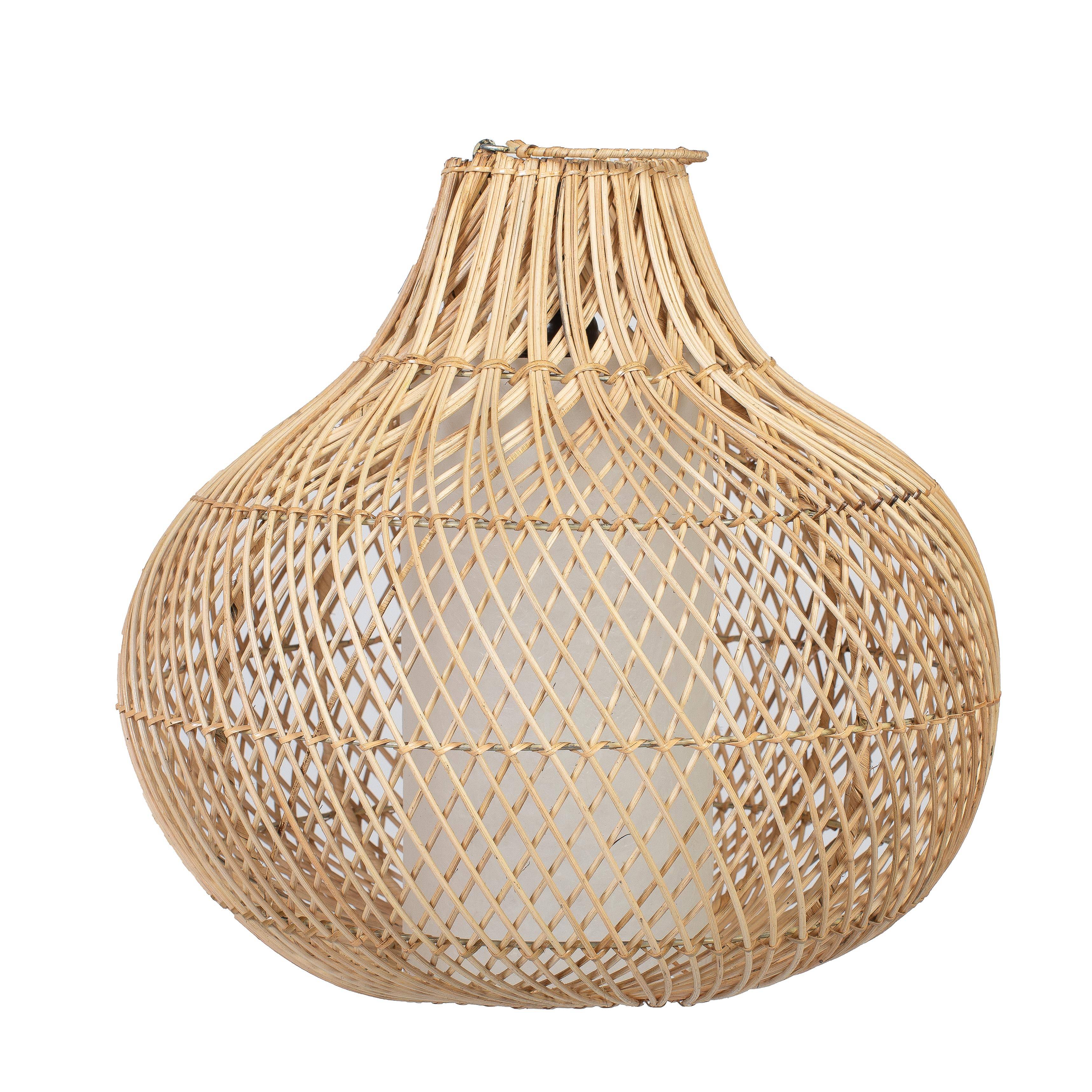 Suspension en rotin avec abat-jour blanc Suspension en rotin avec abat-jour blanc