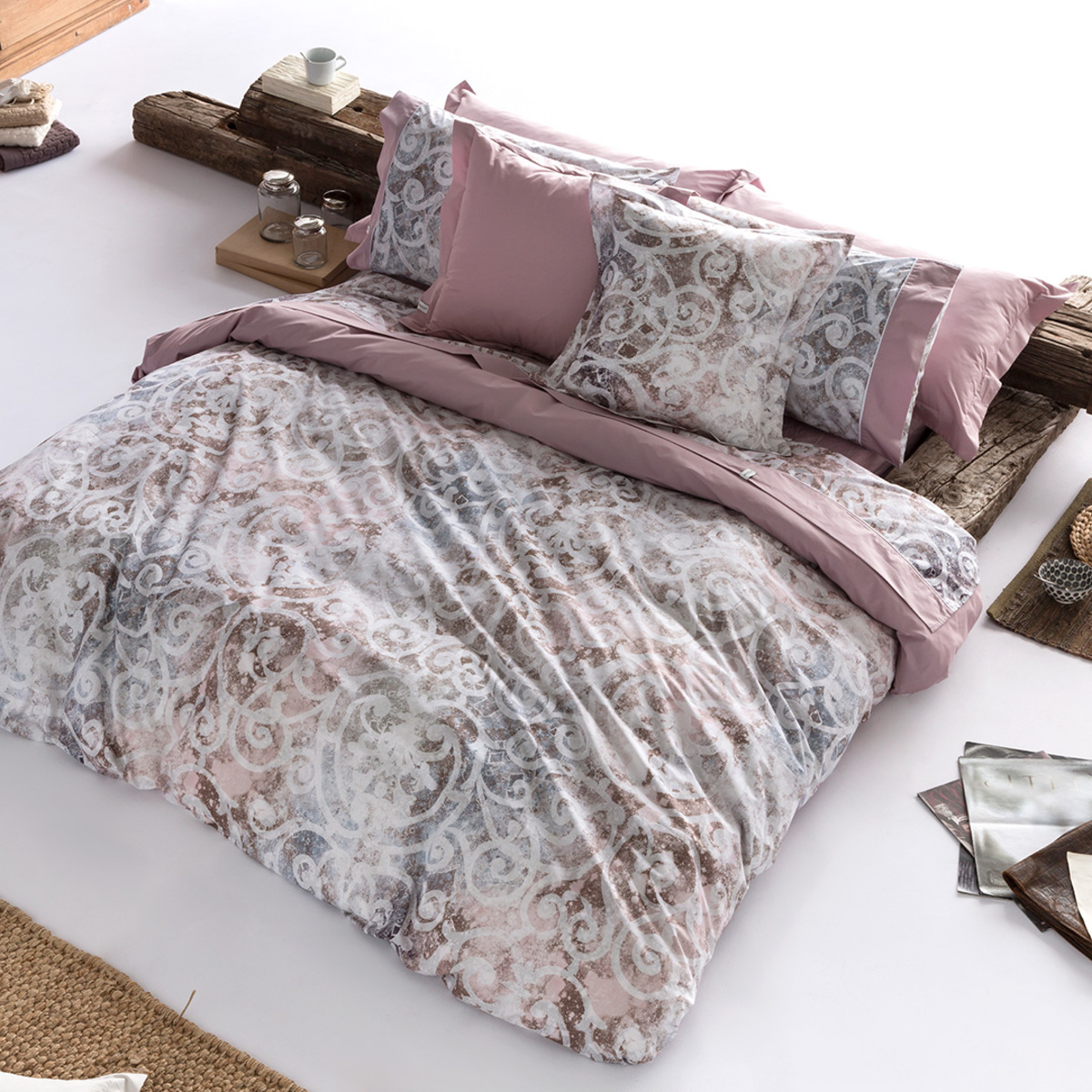 Housse de couette en coton bicolore 140x200 (photo) Housse de couette en coton bicolore 140x200