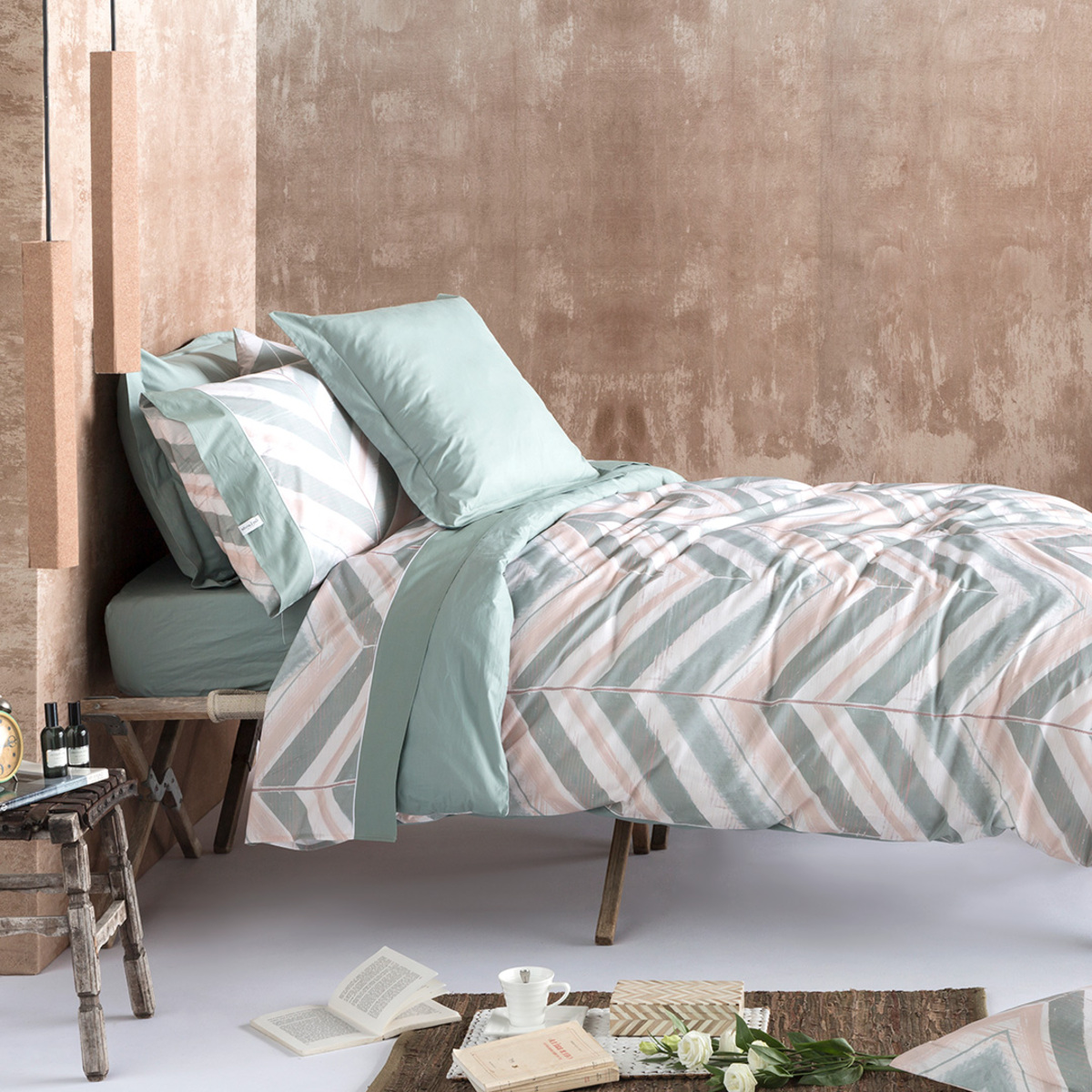 Housse de couette en coton bicolore 140x200 (photo) Housse de couette en coton bicolore 140x200