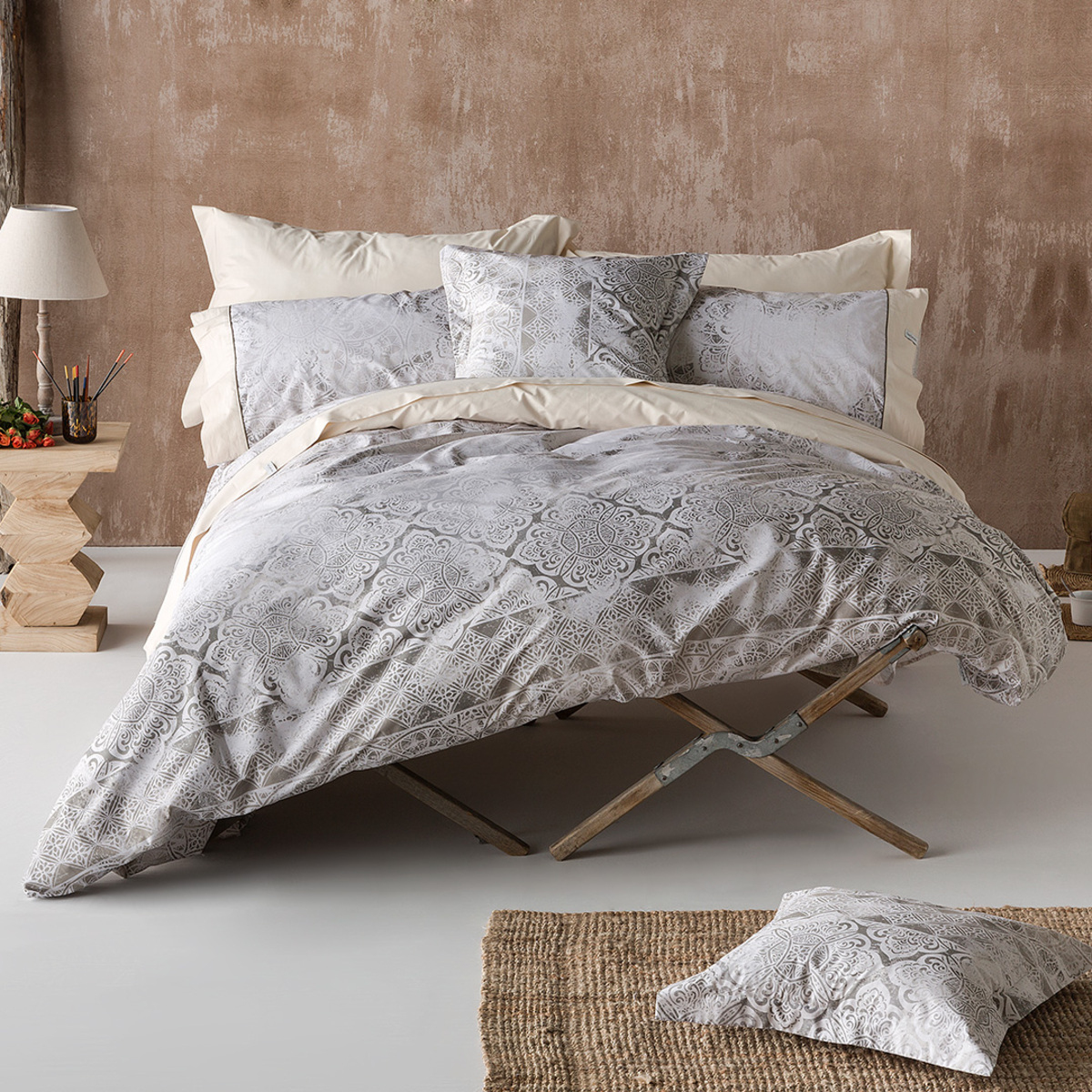 Housse de couette en coton bicolore 140x200 (photo) Housse de couette en coton bicolore 140x200