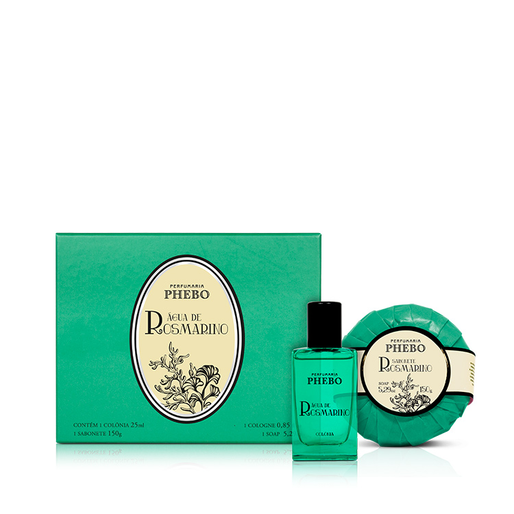 Coffret avec mini cologne et pain de savon parfum romarin (photo) Coffret avec mini cologne et pain de savon parfum romarin