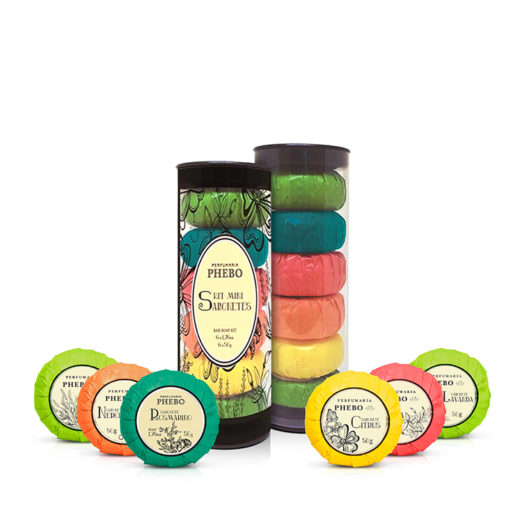 AGUAS - Coffret tube avec 6 savons crémeux de base végétale (photo) AGUAS - Coffret tube avec 6 savons crémeux de base végétale